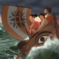 Ancient Greek Boat Storm
